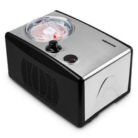 MEDION Electric aluminum ice cream and yogurt maker with compressor, ice cream machine with a capaci