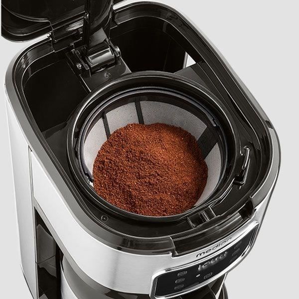 Digital Insulated Filter Coffee Maker - MEDION - 900W - 1.2L - Silver