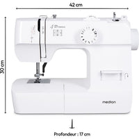 Sewing Machine - MEDION - SM 70 - 71W - 12 Stitches - 700 rpm - LED - White
