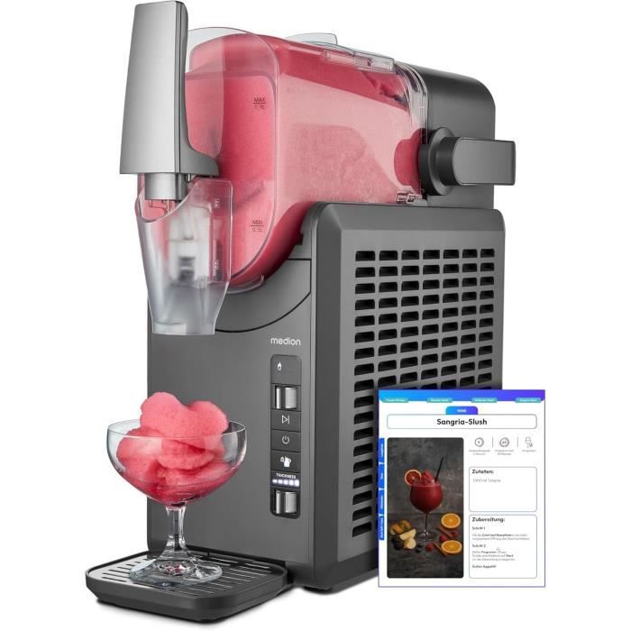 MEDION Eis- und Slushed-Getränkeautomat  MD12090  2,6 l Fassungsvermögen  5 Programme  200 W