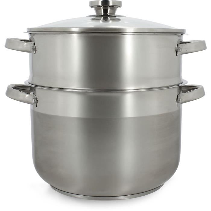 Couscoussier - MENASTYL - 4615450 - Stainless steel - 10 liters - Suitable for all hobs including in