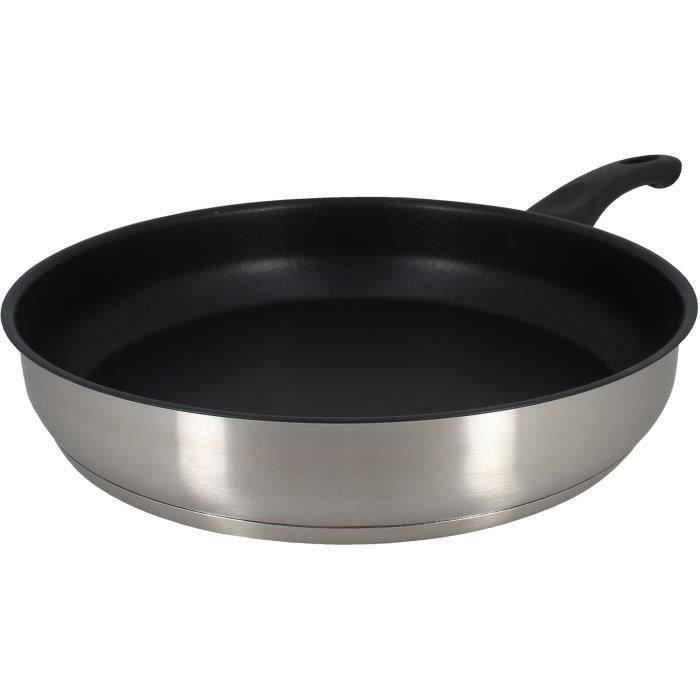 Frying pan - MENASTYL - 6020247 - Stainless steel - 28 cm - Suitable for all hobs including inductio