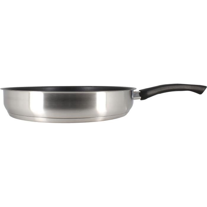 Frying pan - MENASTYL - 6020247 - Stainless steel - 28 cm - Suitable for all hobs including inductio