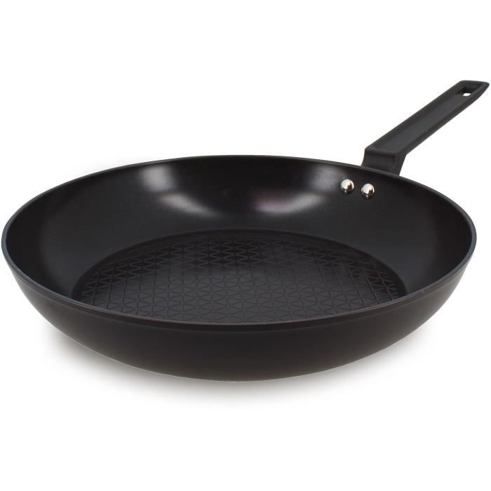 Frying pan - MENASTYL - 6020638 - Forged aluminum - 28 cm - Black - Suitable for all hobs including 