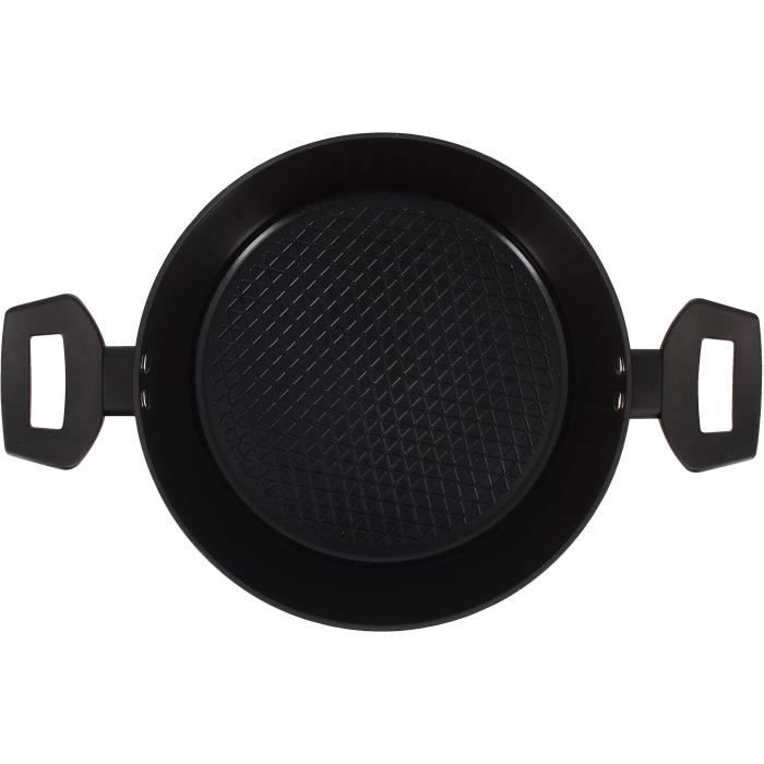 Dutch oven - MENASTYL - 6020647 - Forged aluminum - 24 cm - Black - Suitable for all heat sources in
