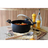 Dutch oven - MENASTYL - 6020647 - Forged aluminum - 24 cm - Black - Suitable for all heat sources in