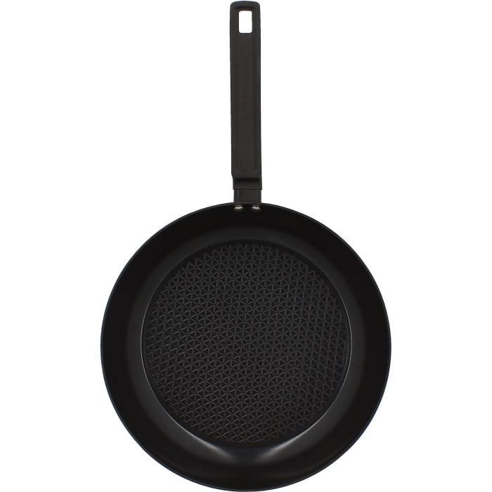 Frying pan - MENASTYL - 6020639 - Forged aluminum - 30 cm - Black - Suitable for all hobs including 