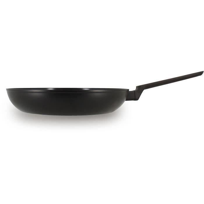 Frying pan - MENASTYL - 6020639 - Forged aluminum - 30 cm - Black - Suitable for all hobs including 