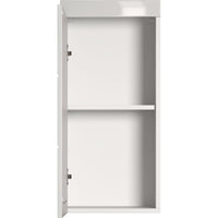 AMANDA high bathroom storage unit - 1 door - White - L 37 x D 23 x H 77 cm
