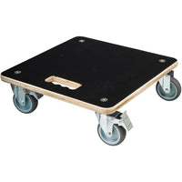 Nature Square plant trolley 38x38 cm black wood 446407
