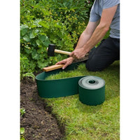 Nature Polypropylene garden border - Thickness 3 mm - H 15 cm x 10 m - Green