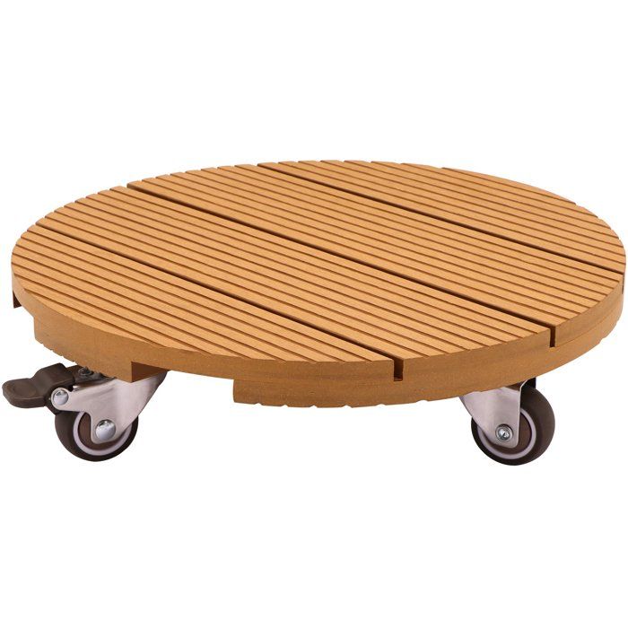 Pflanzenständer mit Rollen  NATURE  WPC H7,5 x Ø30 cm  4 Rollen  Holz
