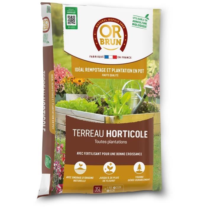 Horticultural soil - BROWN GOLD - OBRTHOR35N - 35 L