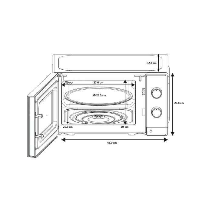 Microwave - OCEANIC - OCAMO20B12 - 20L - black - Single function