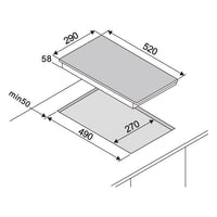 Oceanic Domino Built -in black induction