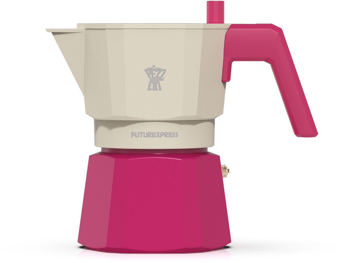 Italienische Kaffeemaschine  PEZZETTI  FUTUREXPRESS  Aluminium  3 Tassen  Fuchsia
