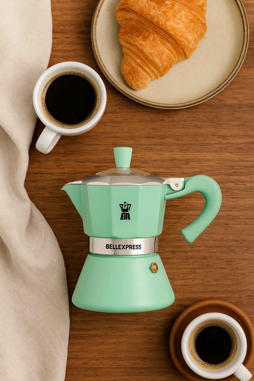 Italienische Kaffeemaschine  PEZZETTI  BELLEXPRESS  Aluminium  6 Tassen  Geeignet für alle Herd