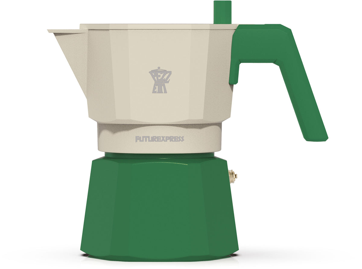 Italienische Kaffeemaschine  PEZZETTI  FUTUREXPRESS  Aluminium  3 Tassen  Grün