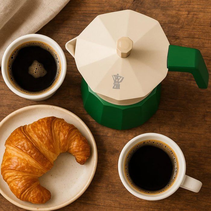 Italienische Kaffeemaschine  PEZZETTI  FUTUREXPRESS  Aluminium  6 Tassen  Grün