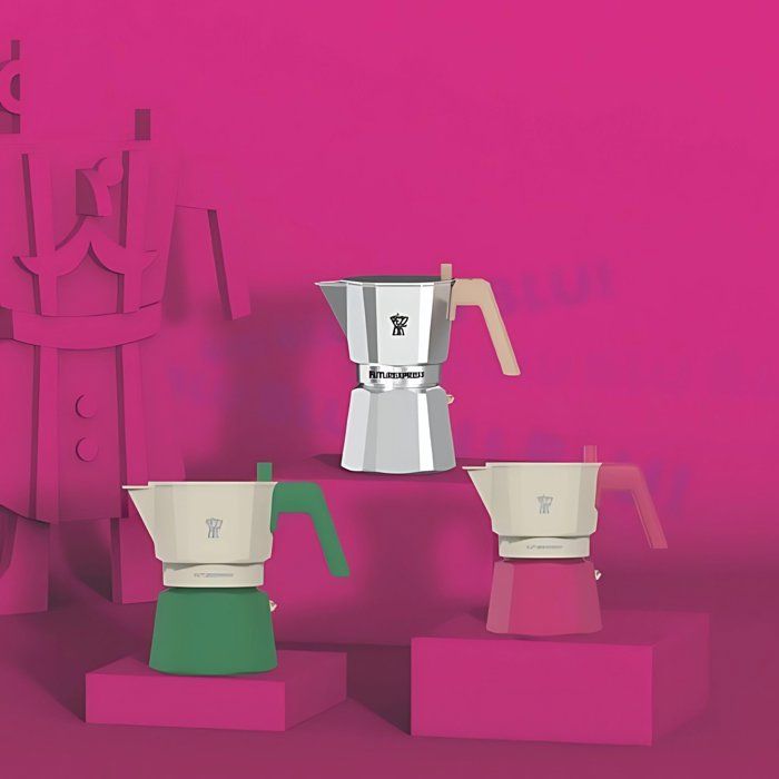 Italienische Kaffeemaschine  PEZZETTI  FUTUREXPRESS  Aluminium  6 Tassen  Grün