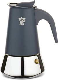 Italienische Kaffeemaschine  PEZZETTI  STEELEXPRESS  Edelstahl  6 Tassen  Geeignet für alle Her