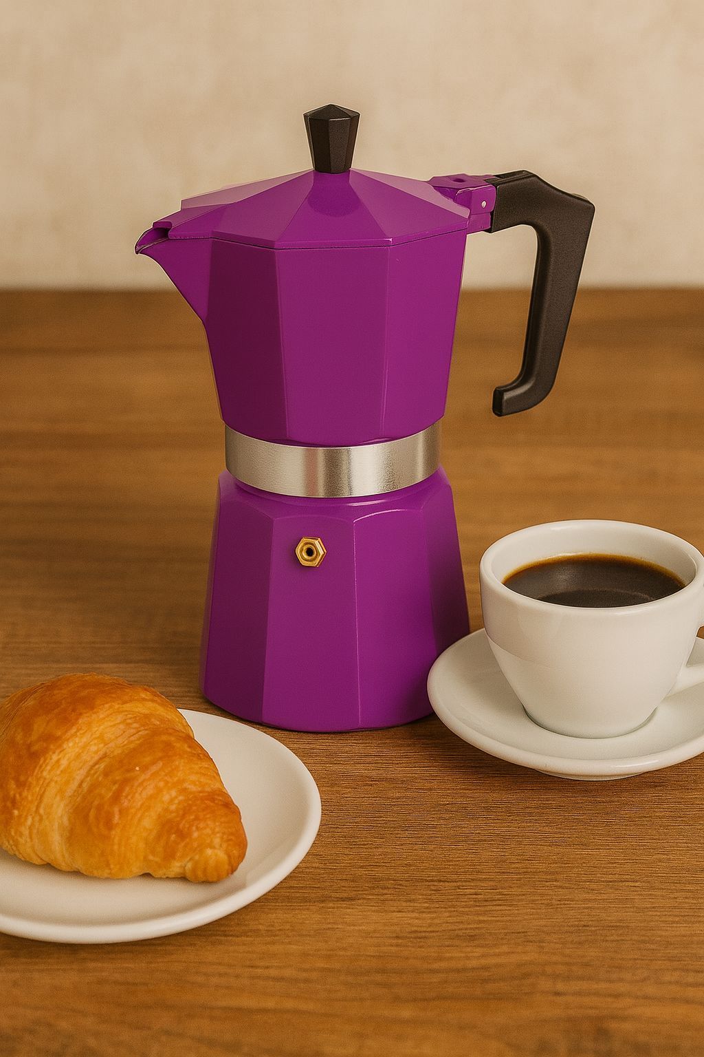 Italienische Kaffeemaschine  PEZZETTI  ITALEXPRESS  Aluminium  6 Tassen  Lila