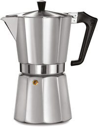 Italienische Kaffeemaschine - PEZZETTI - ITALEXPRESS - Aluminium - 9 Tassen - Edelstahl