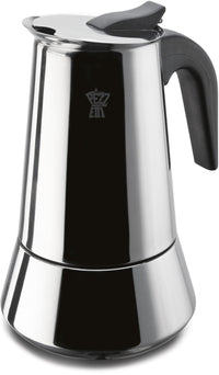 Italienische Kaffeemaschine  PEZZETTI  STEELEXPRESS  Edelstahl  10 Tassen  Geeignet für alle He