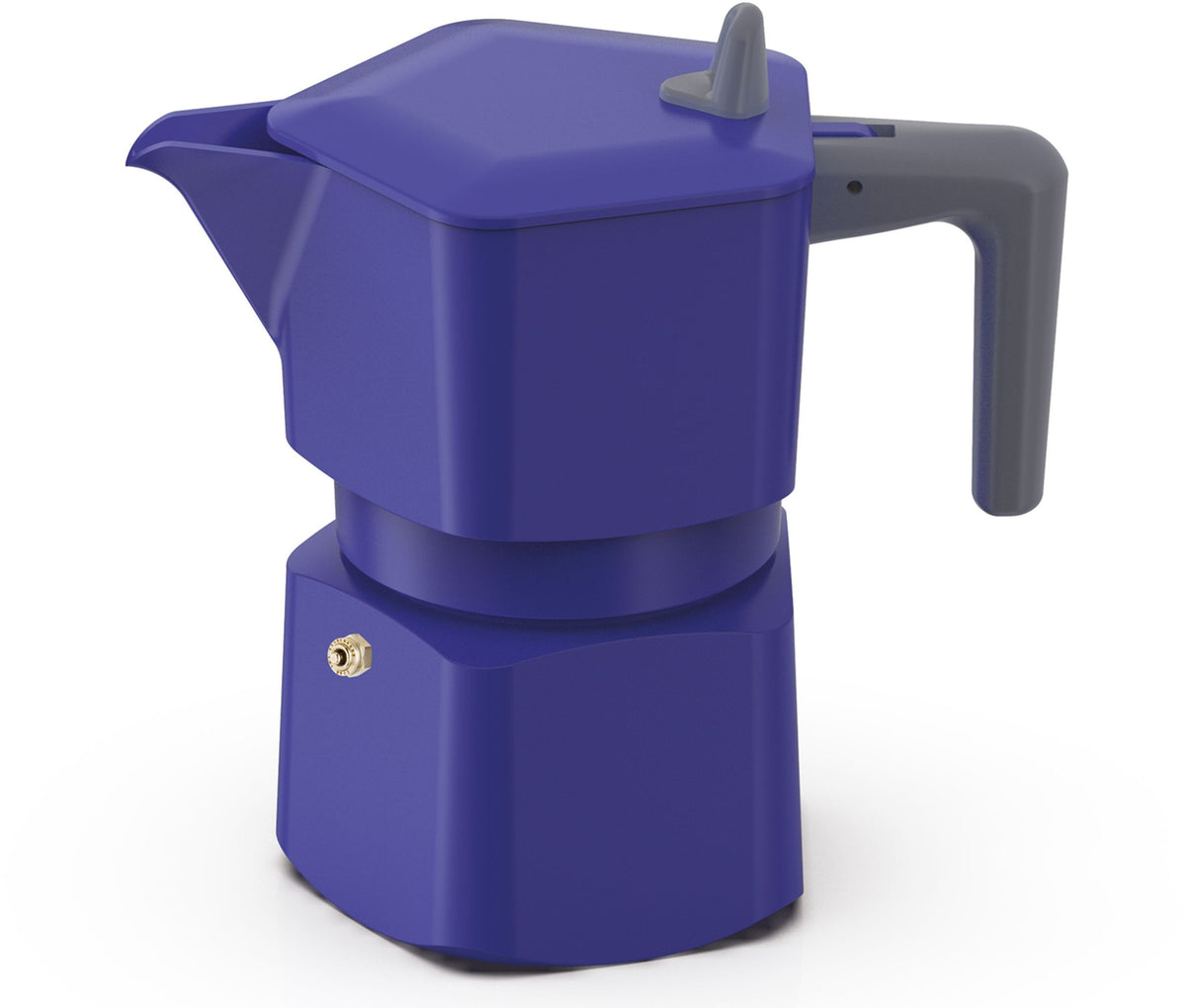 Italienische Kaffeemaschine  PEZZETTI  PENTAEXPRESS  Aluminium  3 Tassen  Blau