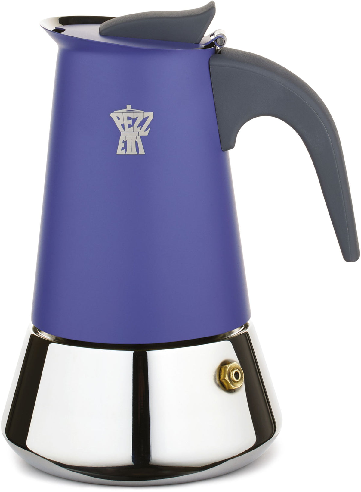 Italienische Kaffeemaschine  PEZZETTI  STEELEXPRESS  Edelstahl  4 Tassen  Für alle Herdarten ge