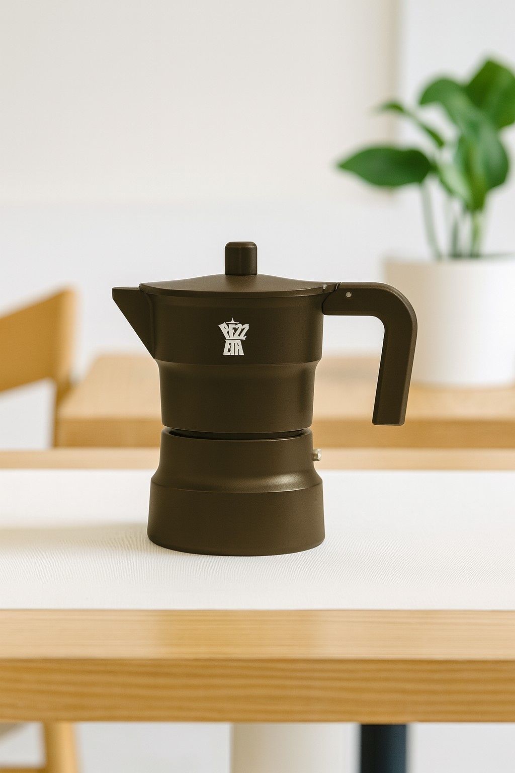 Italienische Kaffeemaschine  PEZZETTI  SOLIDEXPRESS  Aluminium  6 Tassen  Khaki