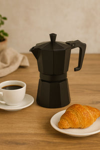 Italienische Kaffeemaschine  PEZZETTI  ITALEXPRESS  Aluminium  3 Tassen  Schwarz