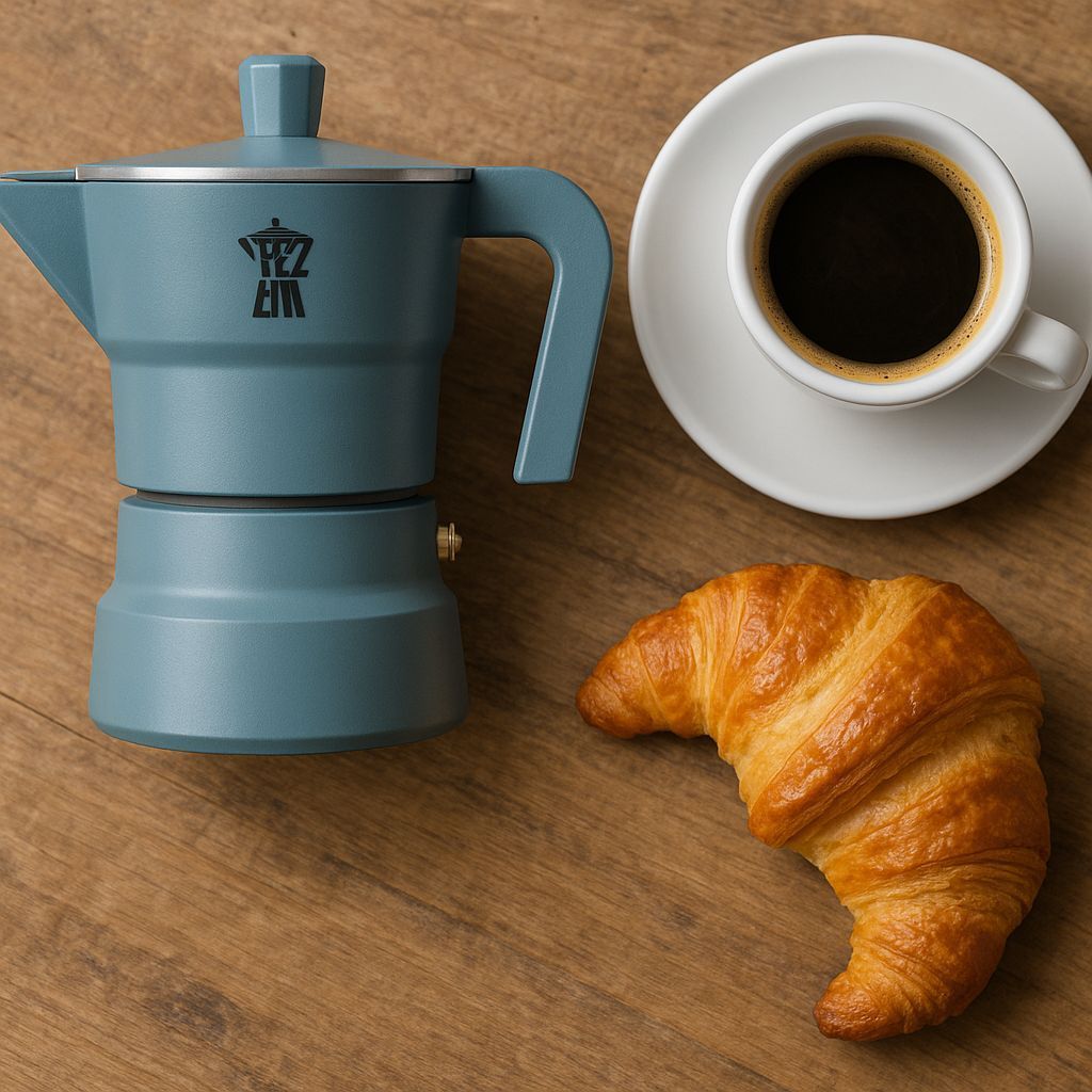 Italienische Kaffeemaschine  PEZZETTI  SOLIDEXPRESS  Aluminium  6 Tassen  Grün