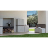 PLASTIKEN Lockable chest with wheels - 190 L - Functional and aesthetic - Beige