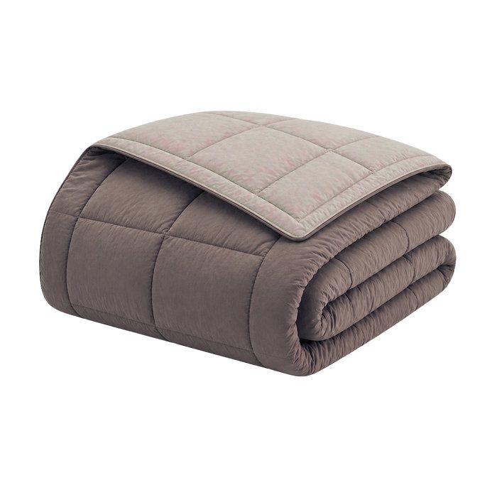 Calgary Hot duvet Microfiber 400g/m² Taupe & Lin 140x200cm