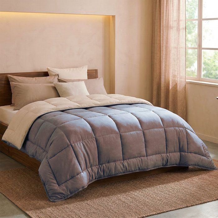 Calgary Hot duvet Microfiber 400g/m² Taupe & Lin 140x200cm