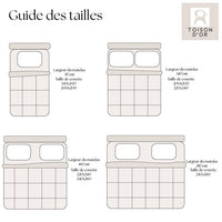 400g/m² microfiber duvet Calgary Petrole & Mastic 140x200cm