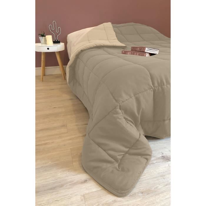 Quilt Microfiber 400g / m² CALGARY Taupe & Linen 220x240cm