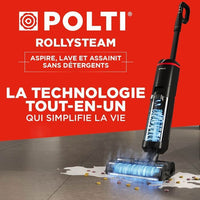 Kabelloser Dampfwisch-Staubsauger - POLTI - RollySteam WD40C - 14000 Pa - 35 Min. - 0,6 L - Schwarz