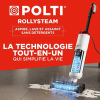 Dampfmopp-Staubsauger - POLTI RollySteam WD10 - 7000 Pa - 0,6 L - Schwarz / Weiß