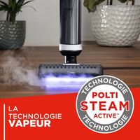 Dampfmopp-Staubsauger - POLTI RollySteam WD10 - 7000 Pa - 0,6 L - Schwarz / Weiß