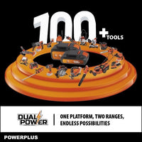 Dual Power Height Size Powdpg7531 - 20 V battery, without battery or charger, 580 mm blade, 18 mm de