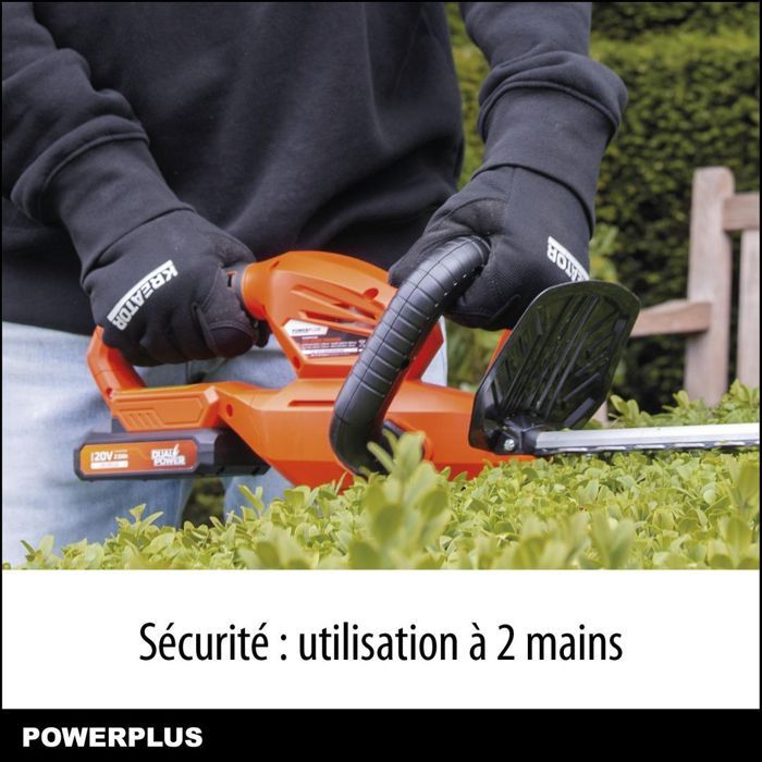 Dual Power Height Size Powdpg7531 - 20 V battery, without battery or charger, 580 mm blade, 18 mm de