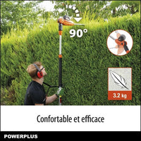 Dual Power Height Size Powdpg75380 - 40 V battery, without battery or charger, 600 mm blade, 20 mm d