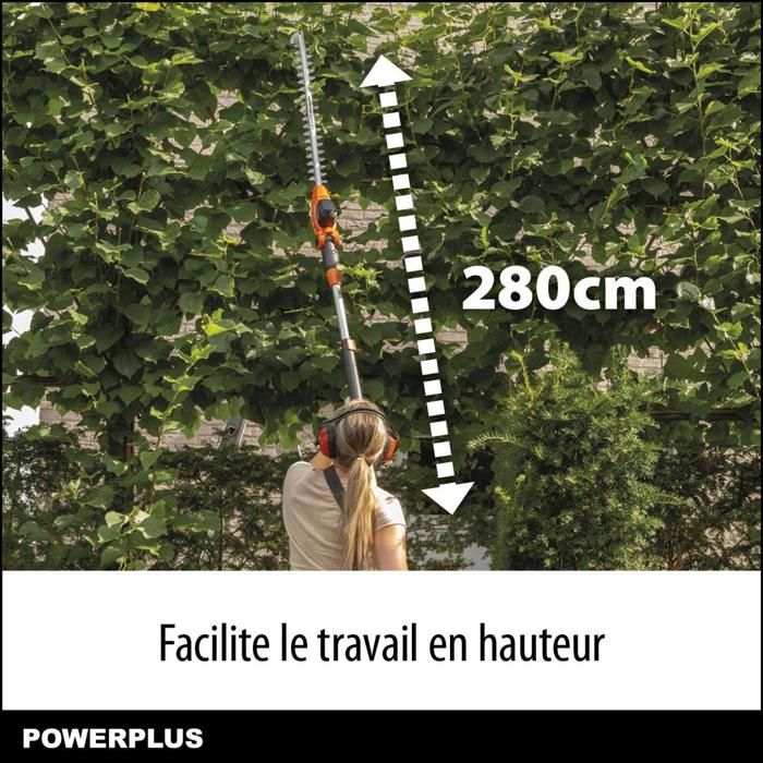 Dual Power Height Size Powdpg75380 - 40 V battery, without battery or charger, 600 mm blade, 20 mm d