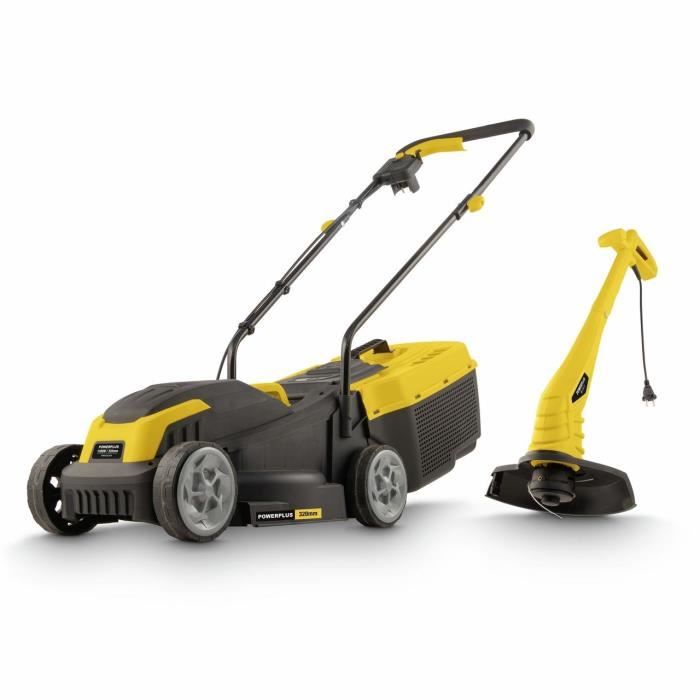 Electric Lawn Mower and Edger - POWERPLUS - POWXG62205T - 1300 W & 32 mm Ø Lawn Mower - 250 W & 220 