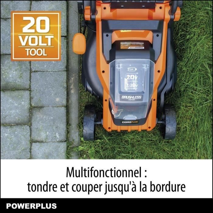 Battery mower 20V 34 cm of Dual Power Power Powdpglws1 - 4Ah battery and charger included - Brushles