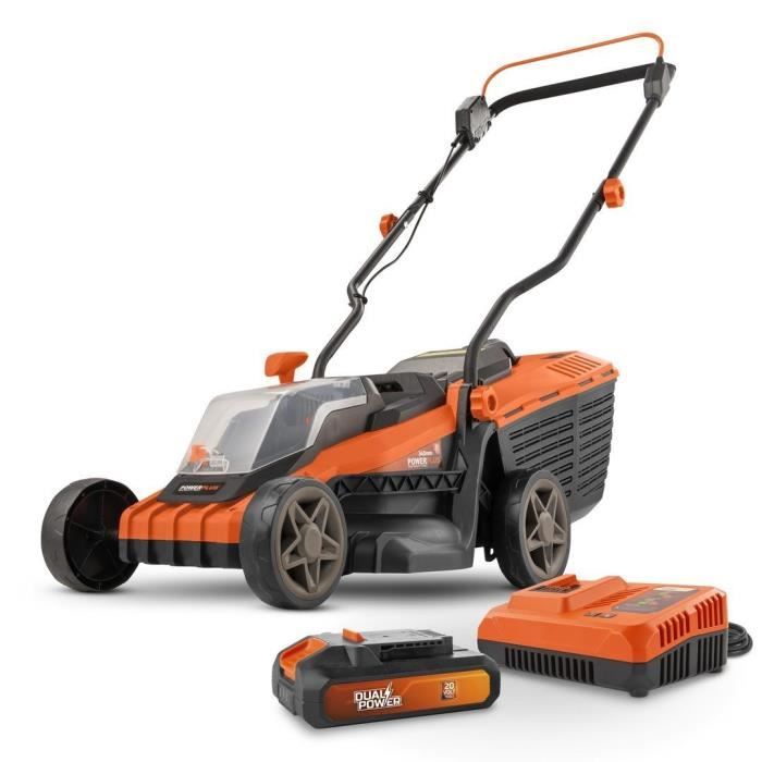 Battery mower 20V 34 cm of Dual Power Power Powdpglws1 - 4Ah battery and charger included - Brushles