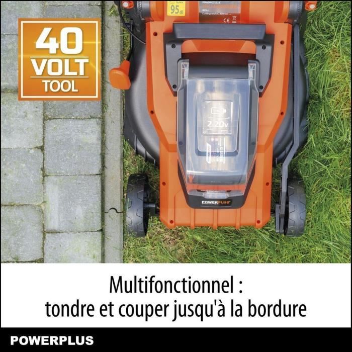 PowerPlus Dual Power Battery Lower Battery Powdpglws2 - 40 V lawn mower, 420 mm Ø, battery and charg