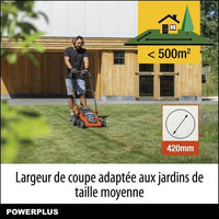 PowerPlus Dual Power Battery Lower Battery Powdpglws2 - 40 V lawn mower, 420 mm Ø, battery and charg